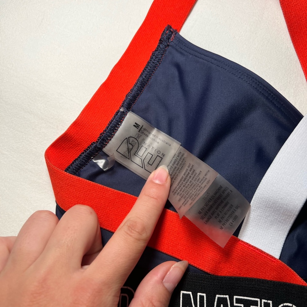 P.E Nation Navy and Red Sports Bra - Picture 5 of 8
